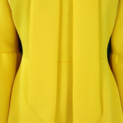 Elegant Dresses for Women Bow Collar Full Sleeve High Waisted Pleated Mid Calf Luxury Birthday Party Dinner Vestidos Mujer Dress