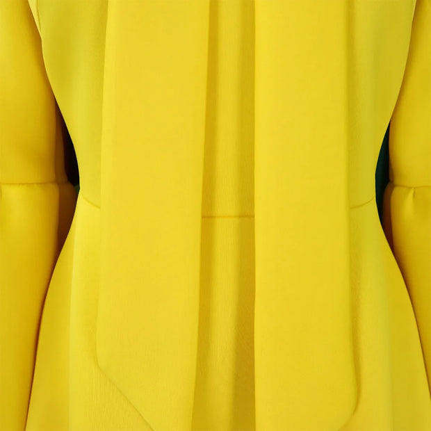 Elegant Dresses for Women Bow Collar Full Sleeve High Waisted Pleated Mid Calf Luxury Birthday Party Dinner Vestidos Mujer Dress