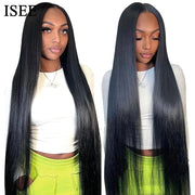 HD Lace Frontal Human Hair Wigs PreBleached Knots Preplucked Straight Lace Front Wigs For Women Brazilian Wigs On Sale ISEE Hair