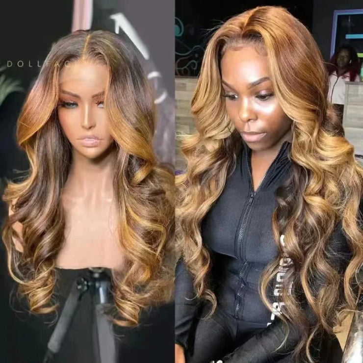 Highlight Wig Human Hair Body Wave 13x6 HD Lace Frontal Wig for Women Choice Cosplay 30 inch Lace Front Wig Human Hair on Sale