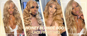 13x4 13x6 360 HD Transparent 613 Honey Blonde Color Lace Front Human Hair Wigs for Women Raw Brazilian Wavy Lace Frontal Wig