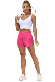 Gym Yoga Wear Sport High Waist Short Pocket Run Women Sportswear Fitness Outfi Push Up Quick Drying Summer Cycling Clothing Pink