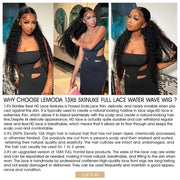 Deep Wave Human Hair Wigs 13X6 Hd Lace Frontal Wig Water Wave Lace Front Wigs Curly Brazilian Wigs 200 Density 40 Inch For Women