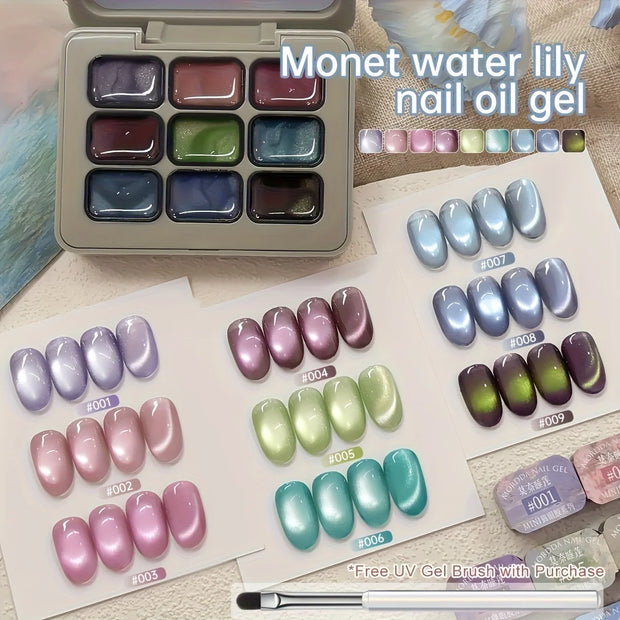 MORDDA 9 Colors Cat's Eye Magnetic Nail Gel Soaking UV LED Gel Salon Female Nail Art Tools Fashion Holographic Nail Art