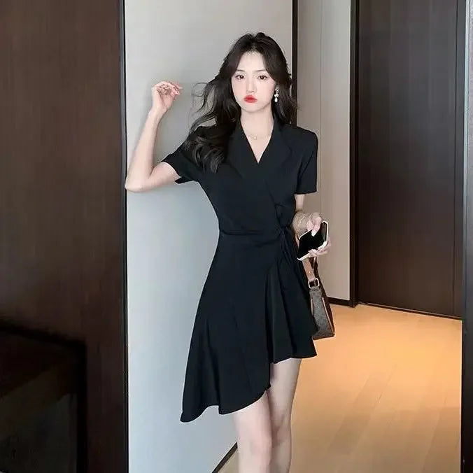 Dresses for Women 2025 Woman Dress Short Mini Black Clothes Korean Style Chic and Elegant Pretty X Sensual Sexy Y2k Fashion Sale