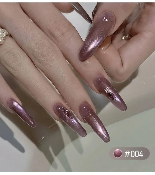 MORDDA 9 Colors Cat's Eye Magnetic Nail Gel Soaking UV LED Gel Salon Female Nail Art Tools Fashion Holographic Nail Art