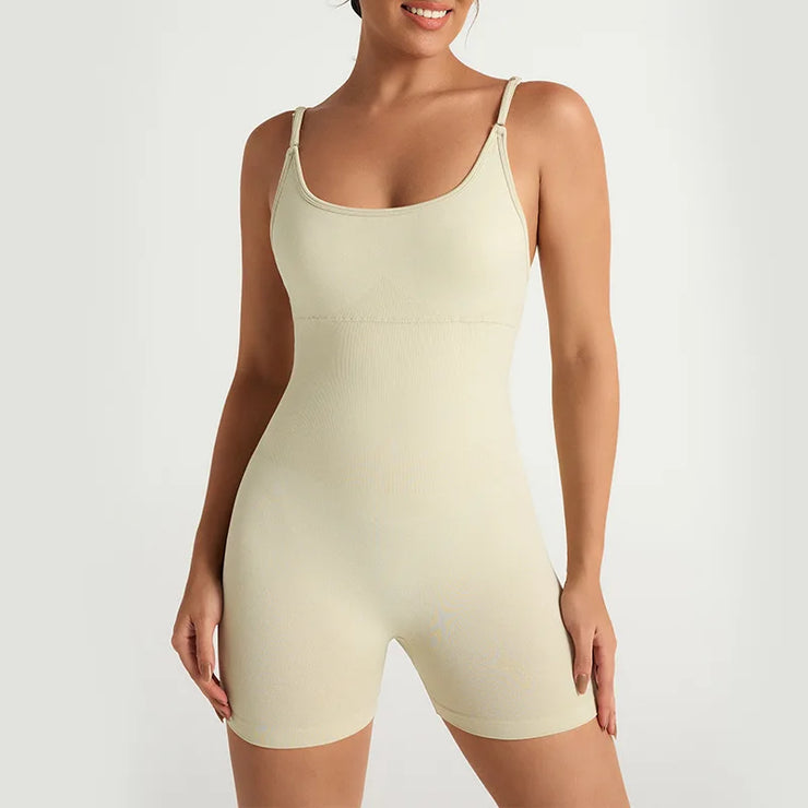 Gym Jumpsuits for Women Sport Overalls Sleeveless Fitness Yoga Suit Elastic Workout Short Bodysuit Push-up Athletic Wear