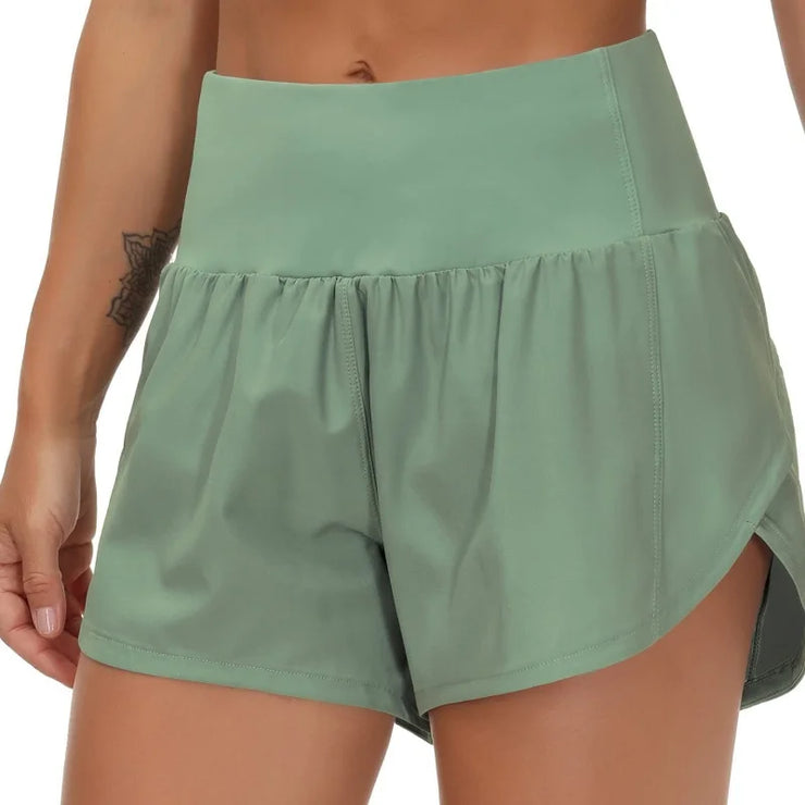 Gym Yoga Wear Sport High Waist Short Pocket Run Women Sportswear Fitness Outfi Push Up Quick Drying Summer Cycling Clothing Pink