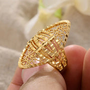 Rings for Women Gold Color Fashion Jewelry Rings Woman Girl,Wholesale Arab Jewelry Symbol of Wealth