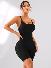 Gym Jumpsuits for Women Sport Overalls Sleeveless Fitness Yoga Suit Elastic Workout Short Bodysuit Push-up Athletic Wear