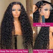 Deep Wave Human Hair Wigs 13X6 Hd Lace Frontal Wig Water Wave Lace Front Wigs Curly Brazilian Wigs 200 Density 40 Inch For Women