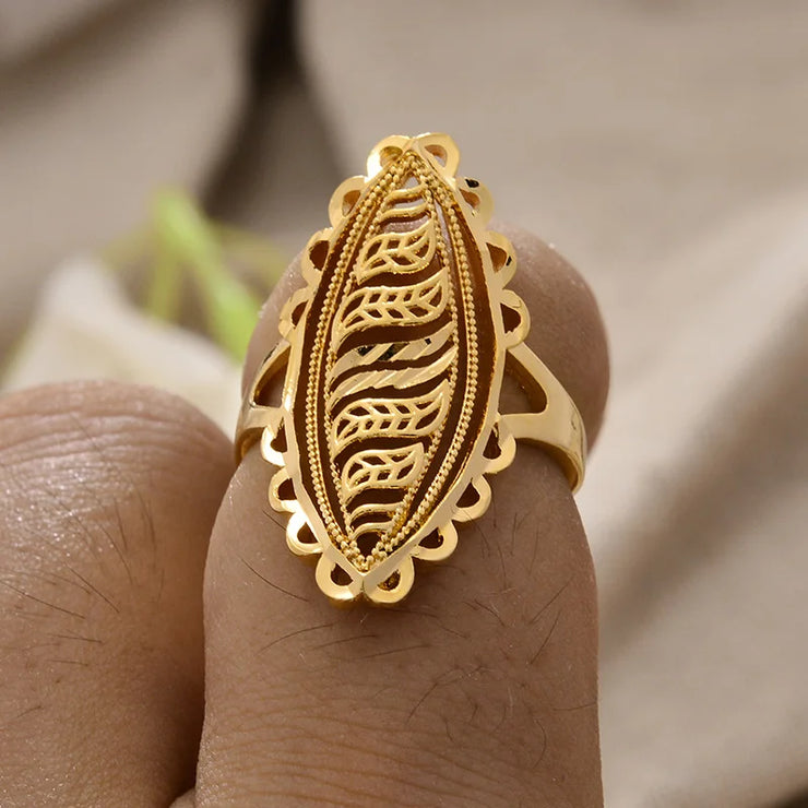 Rings for Women Gold Color Fashion Jewelry Rings Woman Girl,Wholesale Arab Jewelry Symbol of Wealth