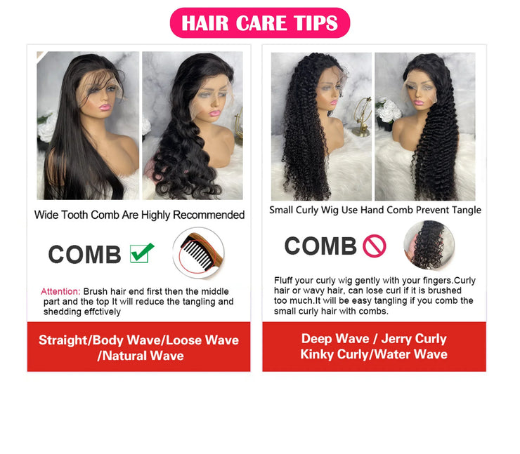 200 Density 40 Inch 13x6 Deep Wave Hd Lace Frontal Wigs Human Hair curly wigs Water Wave 13x4 Lace Front Wig For Black Women Wig