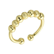 Punk Anxiety Rings For Women Men Spiral Fidget Beads Ring Nice Trend Jewelry Rotate Freely Anti Stress Stainless Steel Ring Gift