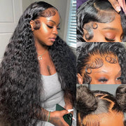 13x6 Hd Lace Frontal Wig Curly Human Hair Wigs  32 Inch Deep Wave Water Wave Lace Frontal Wigs