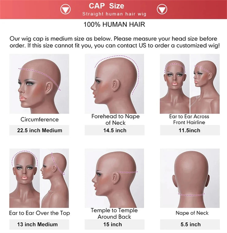 13x4 13x6 HD Transparent 613 Blonde Lace Frontal Human Hair Wigs 613 Color Wig Brazilian Bone Straight Lace Front Human Hair Wig