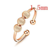 Punk Anxiety Rings For Women Men Spiral Fidget Beads Ring Nice Trend Jewelry Rotate Freely Anti Stress Stainless Steel Ring Gift