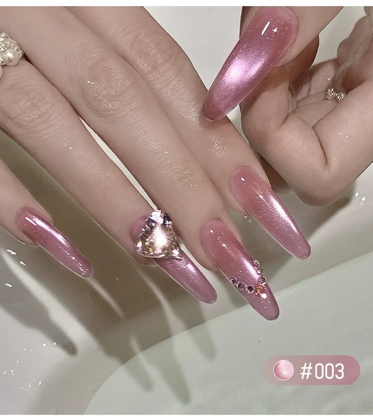 MORDDA 9 Colors Cat's Eye Magnetic Nail Gel Soaking UV LED Gel Salon Female Nail Art Tools Fashion Holographic Nail Art