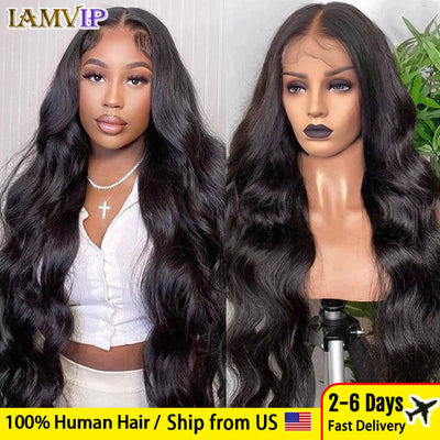 250% 13x6 Hd Frontal Body Wave Human Hair Pre-plucked Lace Brazilian Remy Straight Wave With Hd 13x4 Front Wig