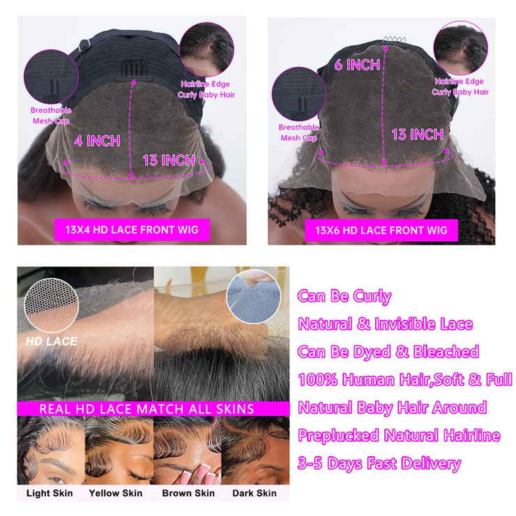 highlight 13x6 HD Front Wigs Transparent Lace 30 40 Inches P4/27 straight human hair Wig Brazilian Colored human hair for women