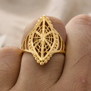 Rings for Women Gold Color Fashion Jewelry Rings Woman Girl,Wholesale Arab Jewelry Symbol of Wealth