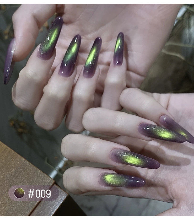 MORDDA 9 Colors Cat's Eye Magnetic Nail Gel Soaking UV LED Gel Salon Female Nail Art Tools Fashion Holographic Nail Art