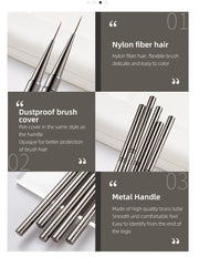 Nails Art Liner Brushes Elongated Lines Striping Drawing Painting 6/9/12/15/18/25mm Nail Design Pen Professional Manicure Tool