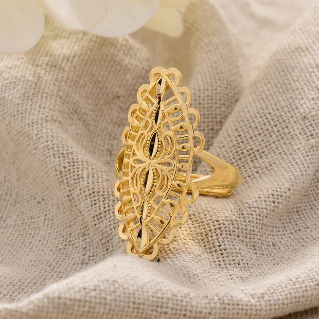 Rings for Women Gold Color Fashion Jewelry Rings Woman Girl,Wholesale Arab Jewelry Symbol of Wealth