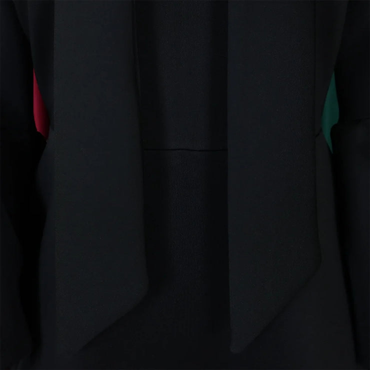 Elegant Dresses for Women Bow Collar Full Sleeve High Waisted Pleated Mid Calf Luxury Birthday Party Dinner Vestidos Mujer Dress