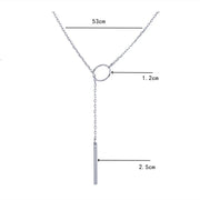 2025 New Fashion Necklace Design Ladies Fashion Simple Simple Metal Round Necklace Wholesale Sales