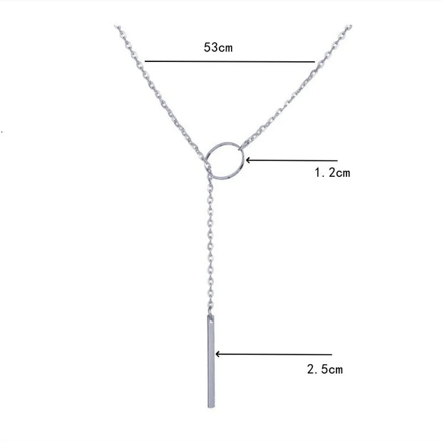 2025 New Fashion Necklace Design Ladies Fashion Simple Simple Metal Round Necklace Wholesale Sales