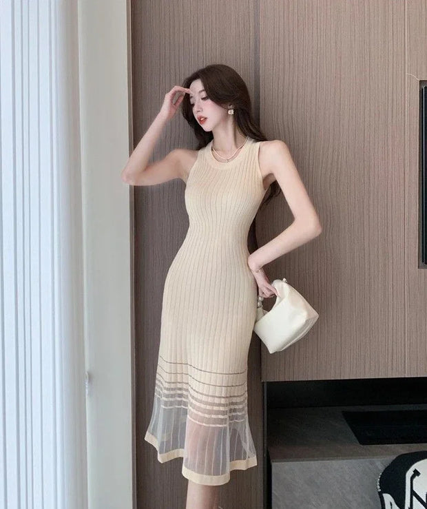 Dresses for Women Black SMidi Woman Dress Party Evening Night Club Prom Casual Youth G Fashion Summer 2025 Retro Sensual Sexy X