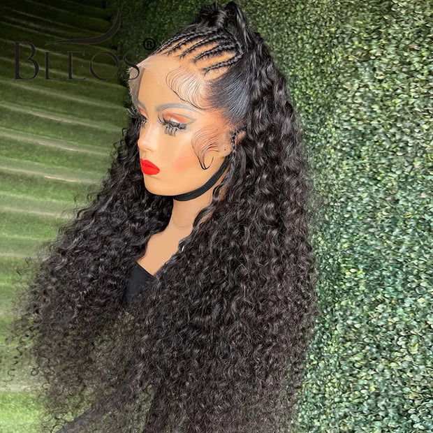 13*6 HD Lace Frontal Wig Human Hair Wigs Curly Wig Full Lace Front Water Wave HD Transparent Lace Frontal Wig 5*5 HD Closure Wig