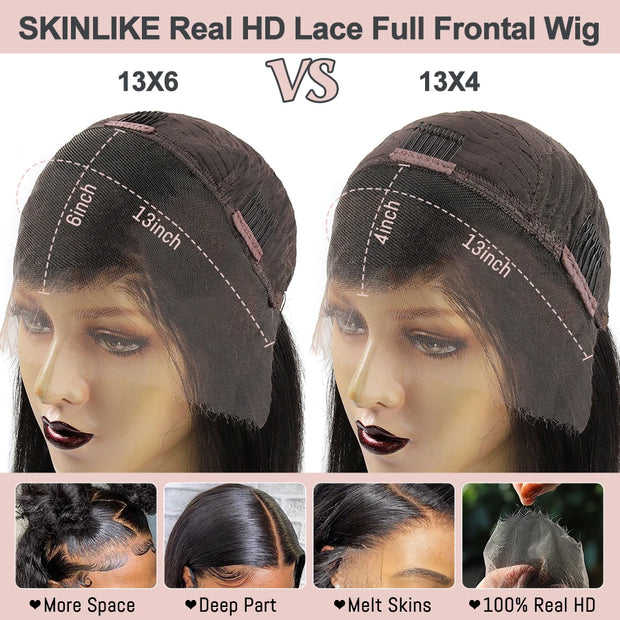 13*6 HD Lace Frontal Wig Human Hair Wigs Curly Wig Full Lace Front Water Wave HD Transparent Lace Frontal Wig 5*5 HD Closure Wig