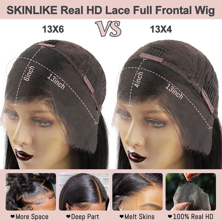 13*6 HD Lace Frontal Wig Human Hair Wigs Curly Wig Full Lace Front Water Wave HD Transparent Lace Frontal Wig 5*5 HD Closure Wig